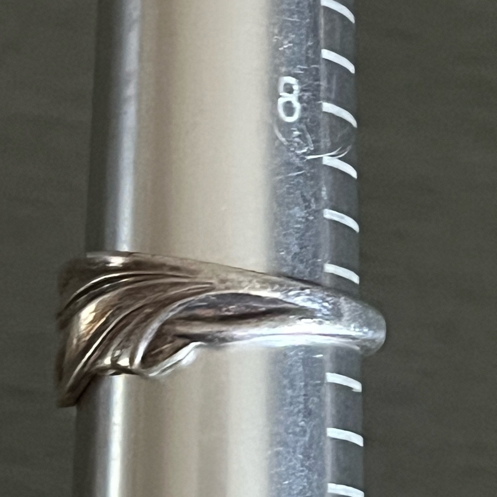 VINTAGE FINLAND FLOWER STERLING SILVER RING SIZE 9 ADJUSTABLE - Picture 2 of 6